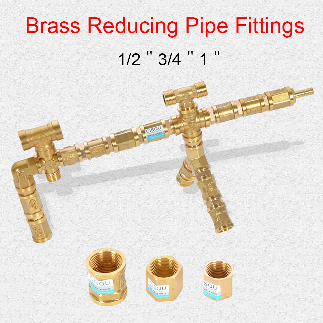 Raccordi di riduzione del tubo in ottone 1/2 "3/4" 1 "filettatura maschio femmina rame ridurre connettore accoppiatore adattatore raccordo raccordo filettatura raccordo