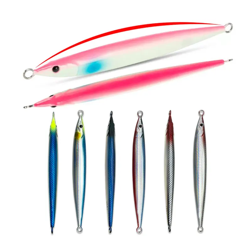 1PC Fast JIg Lure 60g80g100g Fishing UV Glow Jig 3D Print Speed Falling Angler Metal Hard Bait Sinking Jigging Pesca Bait