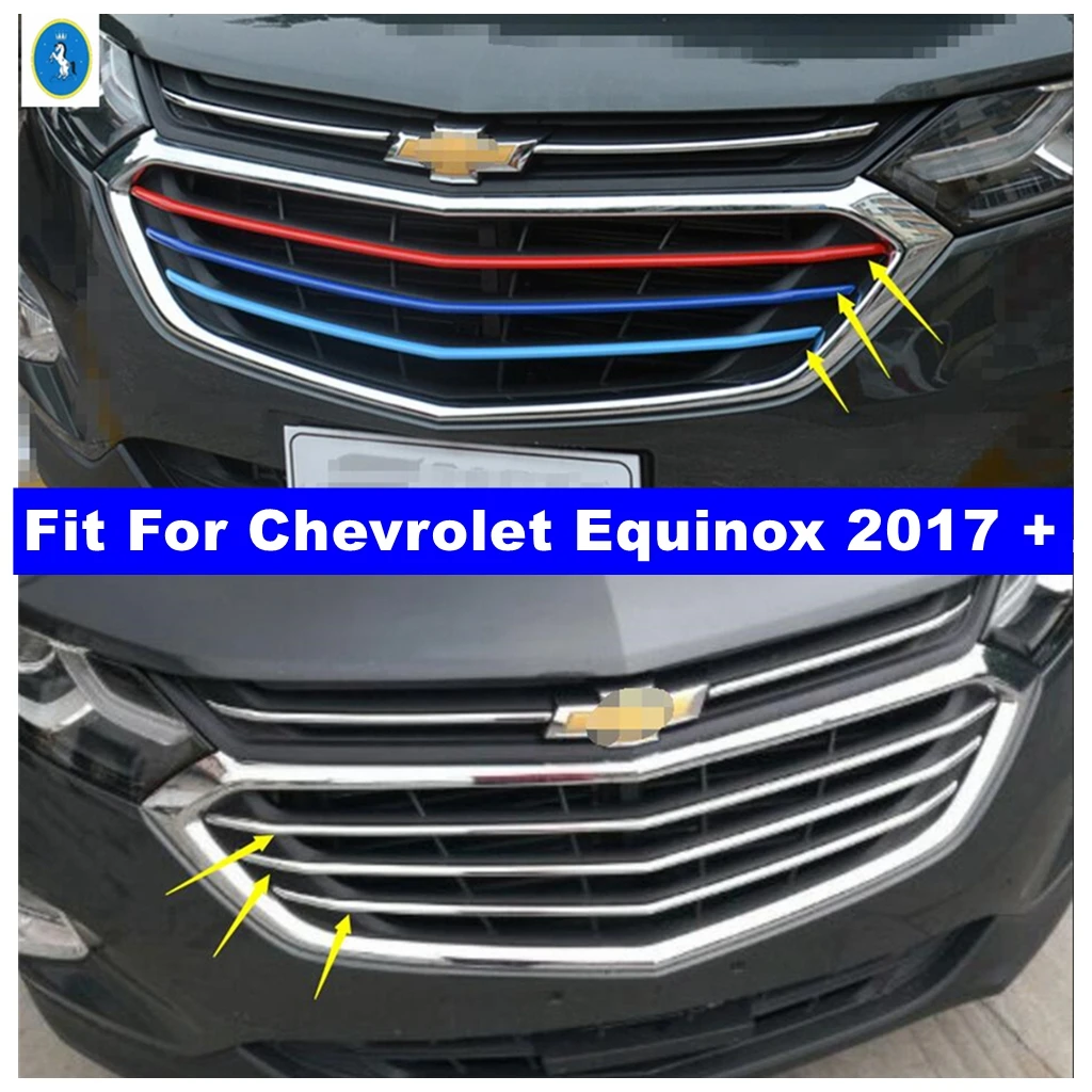 

Exterior Refit Kit Front Face Central Middle Grille Grill Strip Cover Trim Fit For Chevrolet Equinox 2017 2018 2019 2020 2021