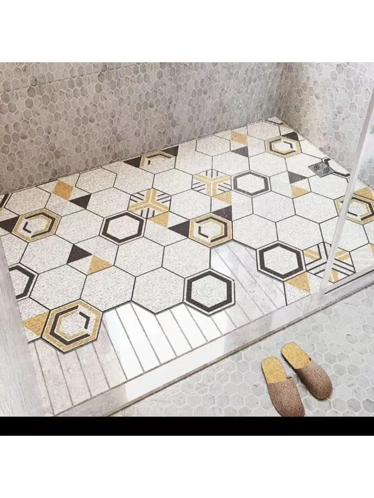 

Non-Slip Batoom Mat Cusizable ower Room Hollow Water Permeable Floor Pad Home Use Anti-Fall Tead Circle Pad