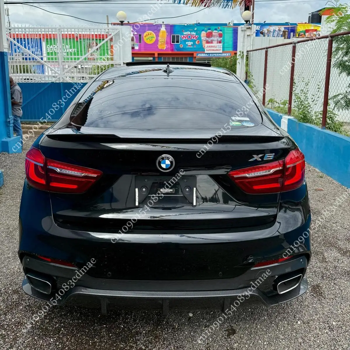 Para BMW X6 F16 M50i M50d xDrive35i 50i 30d 40d X6M 2014-2019 alerón trasero maletero de coche alas traseras cubierta ABS Kits de carrocería embellecedora Tuning