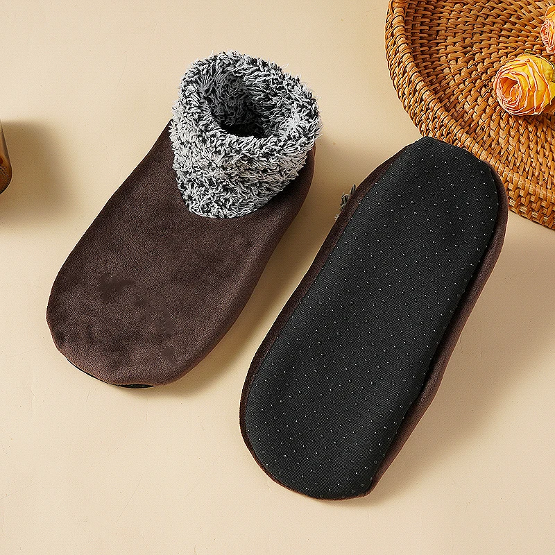 3 Pairs/Lot Adult Winter Thick Warm Anti-Slip Floor Socks Snow Socks Warm Plush Circle Home Sleeping Socks Indoor Slipper Socks view 3