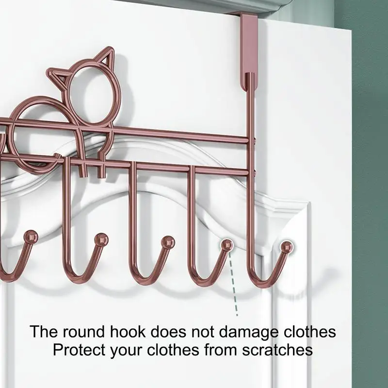 Hooks Over The Door 7 Hooks Home Bathroom Organizer Rack Clothes Coat Hat Towel Hanger Bathroom Kitchen Accessories