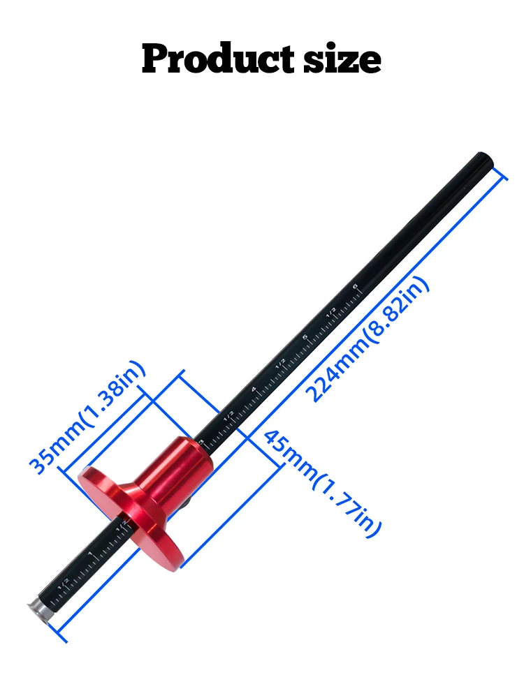 Wheel Marking Gauge Metric/Inch Woodworking European Style Scriber Carpentry Parallel Line Drawing Mortise Wood Scribe Tool