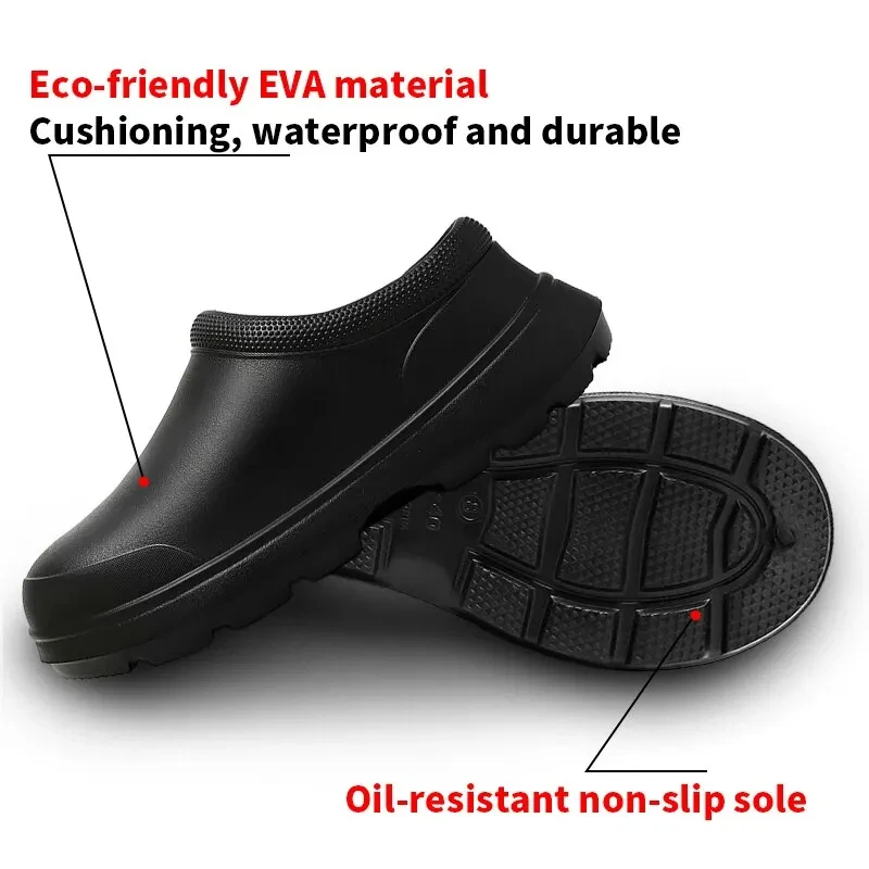 Men Women EVA Chef Shoes Non-slip Waterproof Oil-proof Shoes Comfortable Workers shoes High-quality Outdoor Safety shoes