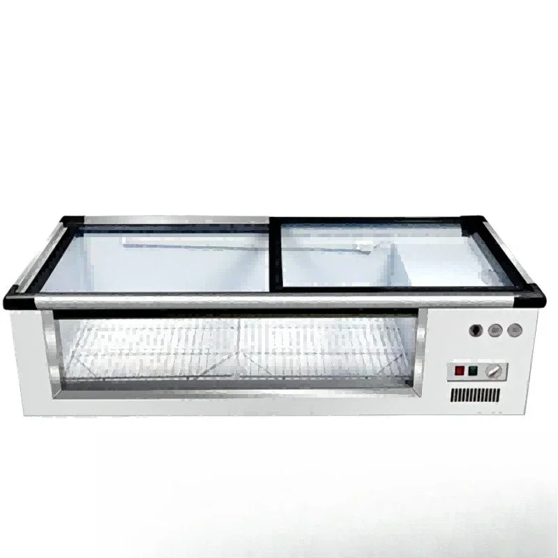 

Freezer stall refrigerator desktop display commercial small fresh-keeping refrigerated three-wheeled car mobile barbecue