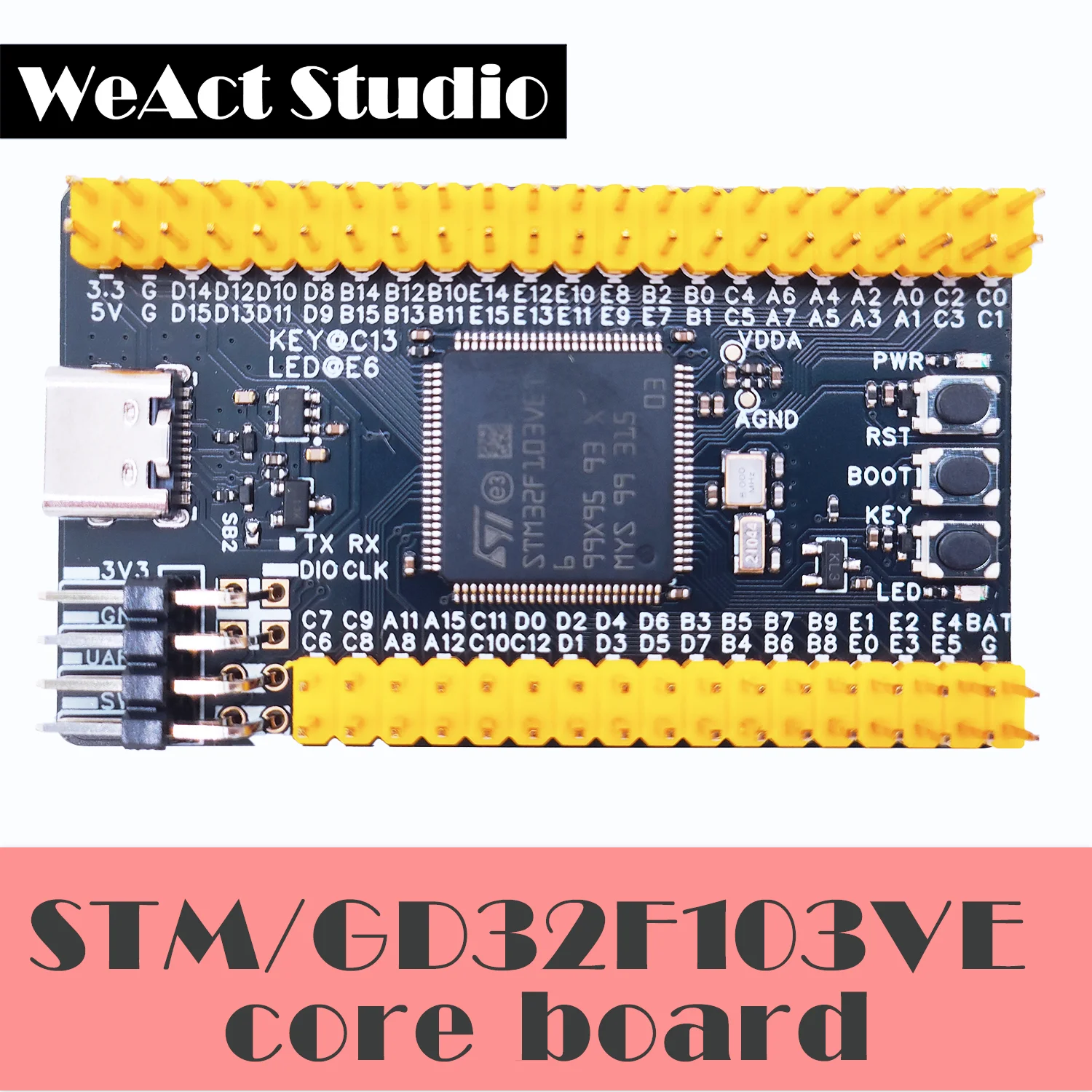 WeAct STM32F103VET6 GD32F103VET6  GD32F303VET6 Core Board  Demo Board