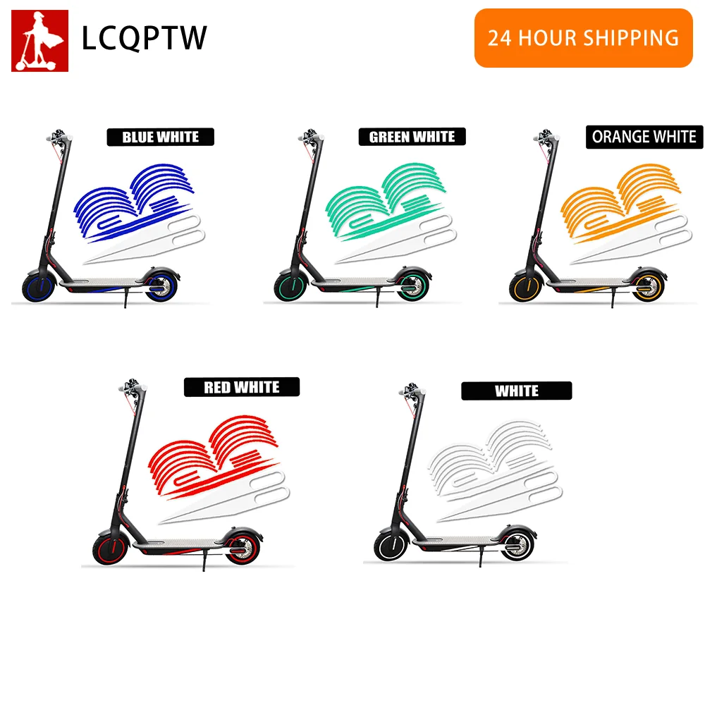 Scooter Wheel Hub Protective Reflective Sticker for Xiaomi M365 Pro 1S Pro 2 Electric Scooter Wheel Sticke Parts Fast Shipping