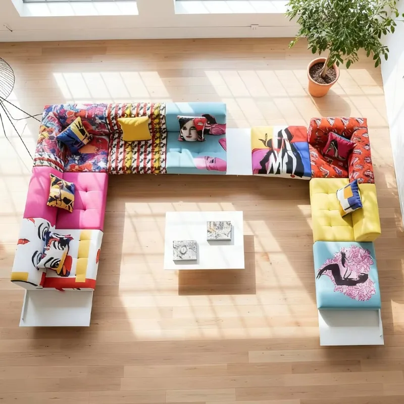 

Arabian furniture floor sofa, luxury modular combination sofa, comfortable living room furniture mahjong sofa