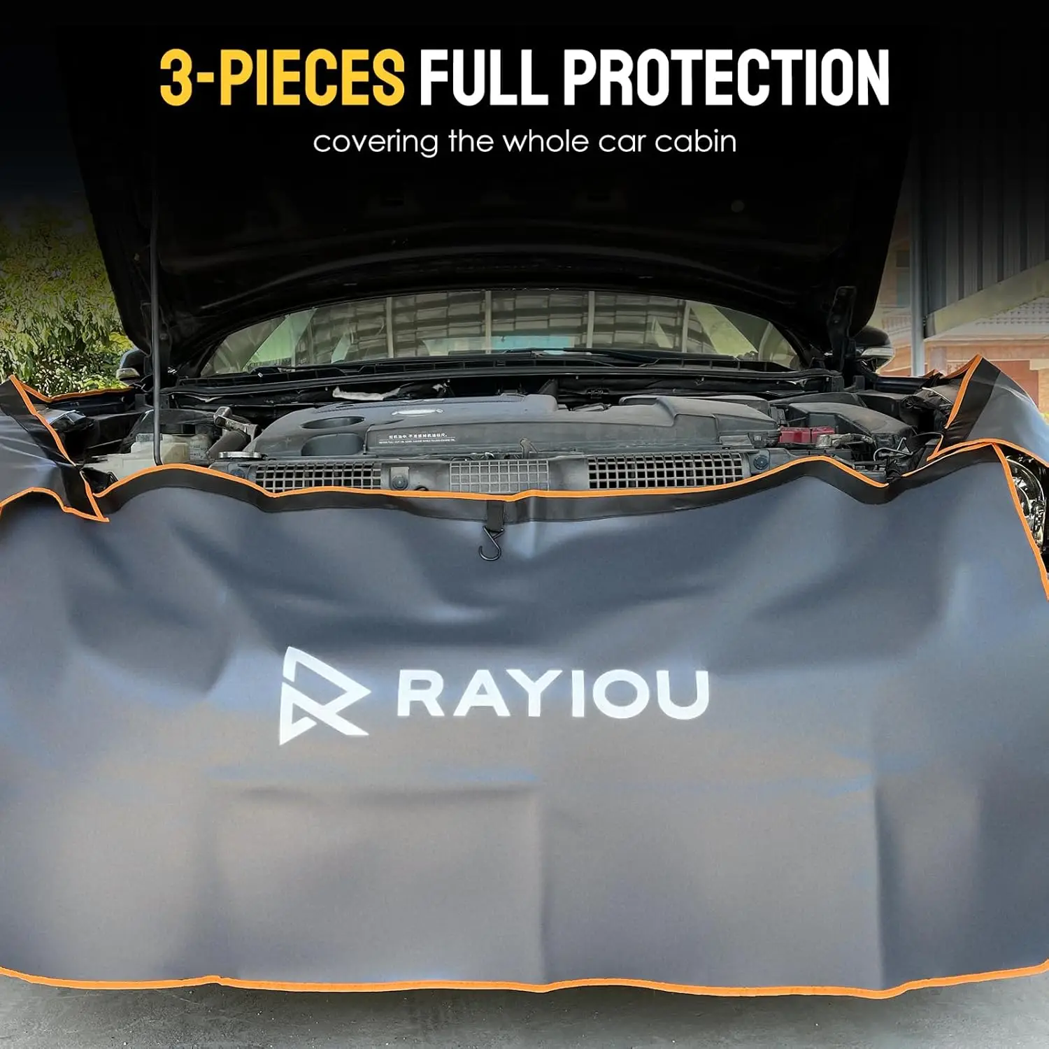 Capas duráveis para pára-choque de carro de 3 peças, proteção antiarranhões para caminhão sedan SUV - tamanho M