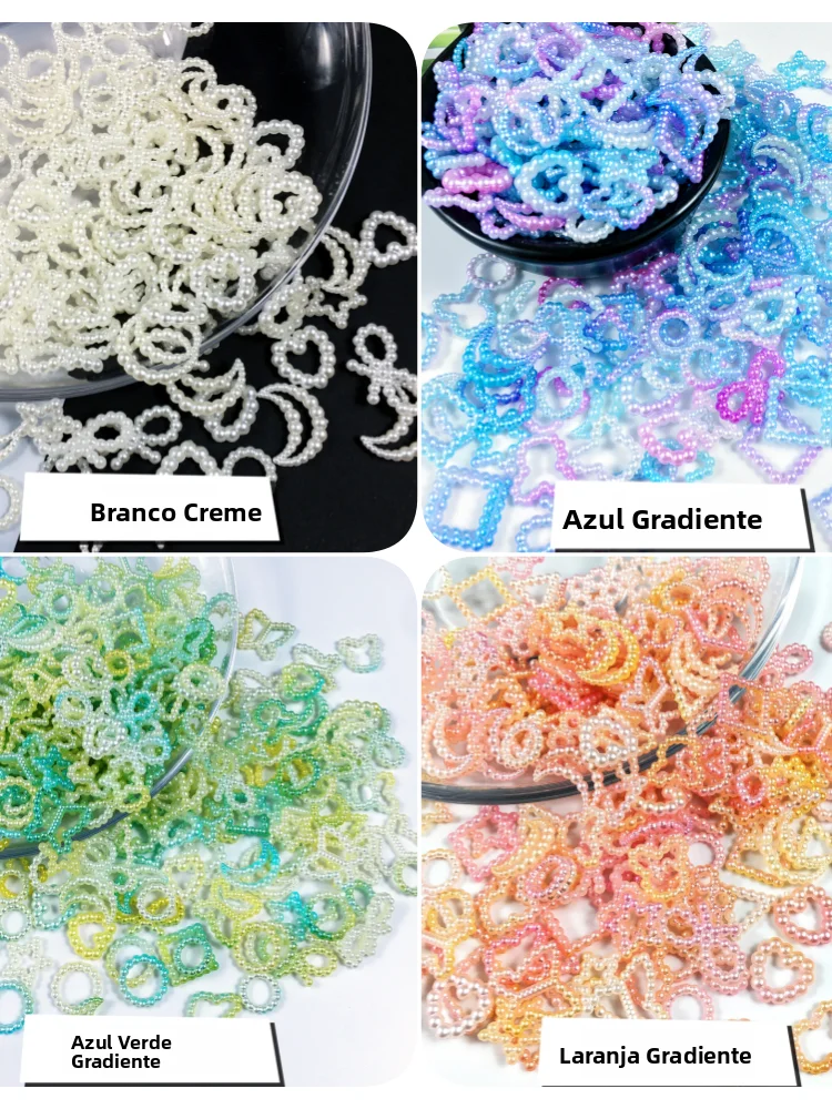 Série Barolo: Resina para Capas de Celular DIY, Laço de Borboleta com Pérolas, Formas Geométricas, Joias Artesanais, 100 Peça...