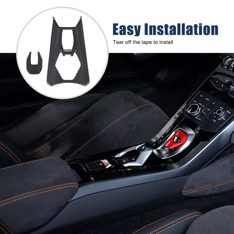 For Lamborghini Hurricane 2014-2021 580 610 Real carbon fiber car center control gearbox decorative sticker car accessories