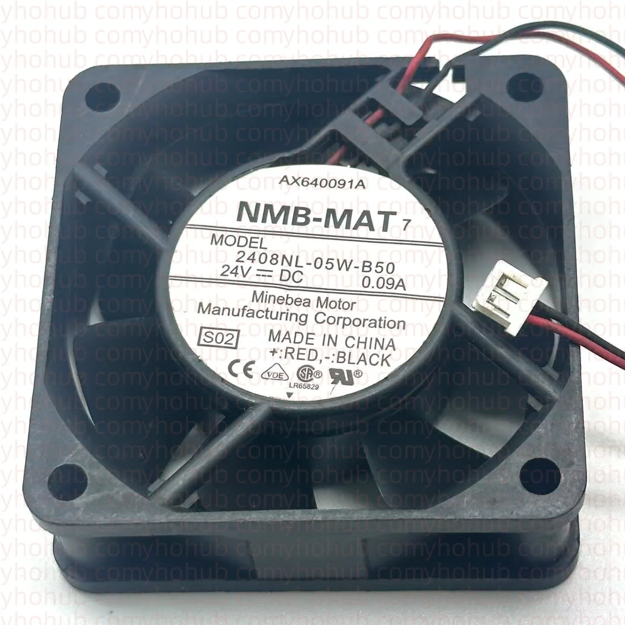 

NMB 2408NL-05W-B50 DC 24 В 0,09 А 60x60x20 мм 2-проводной охлаждающий вентилятор для сервера