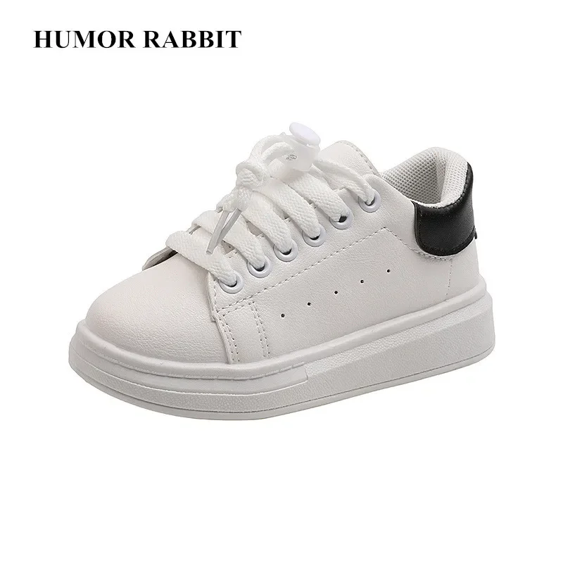 

Новинка Весна 2024, детская обувь, модная мягкая белая спортивная обувь для мальчиков, студенческие кроссовки в Корейском стиле со шнуровкой для детей, для девочек