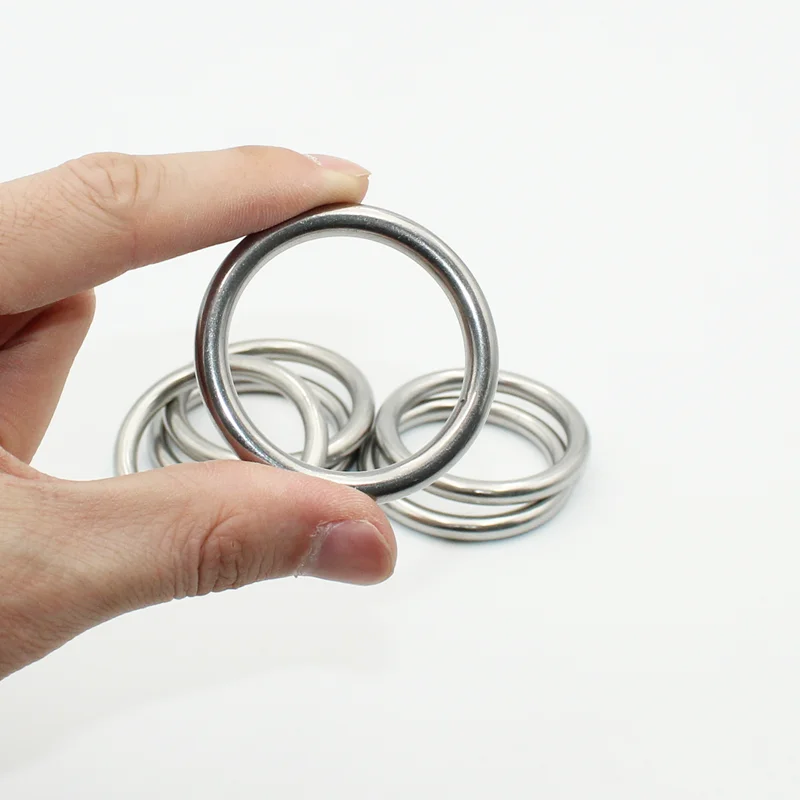 A2 304 Edelstahl Runde Ringe Glatter massiver O-Ring M3 M4 M5 M6 M8 für Rigging Marine Boot Hängematte Yoga Hängen Angeln ORing – Detail 5