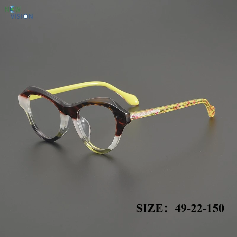 

Новые ретро-оправы для очков, женские, из высококачественного ацетата, с возможностью индивидуальной настройки, для коррекции зрения, в уличном стиле, модные, мужские