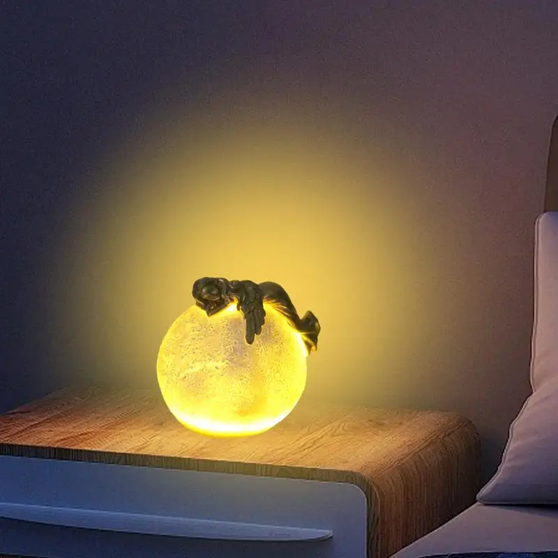 Veilleuse LED Moon Angel pour chambre à coucher, veilleuse créative, proximité de la main, cadeau de fête des mères, cadeau pour enfants, pelouse