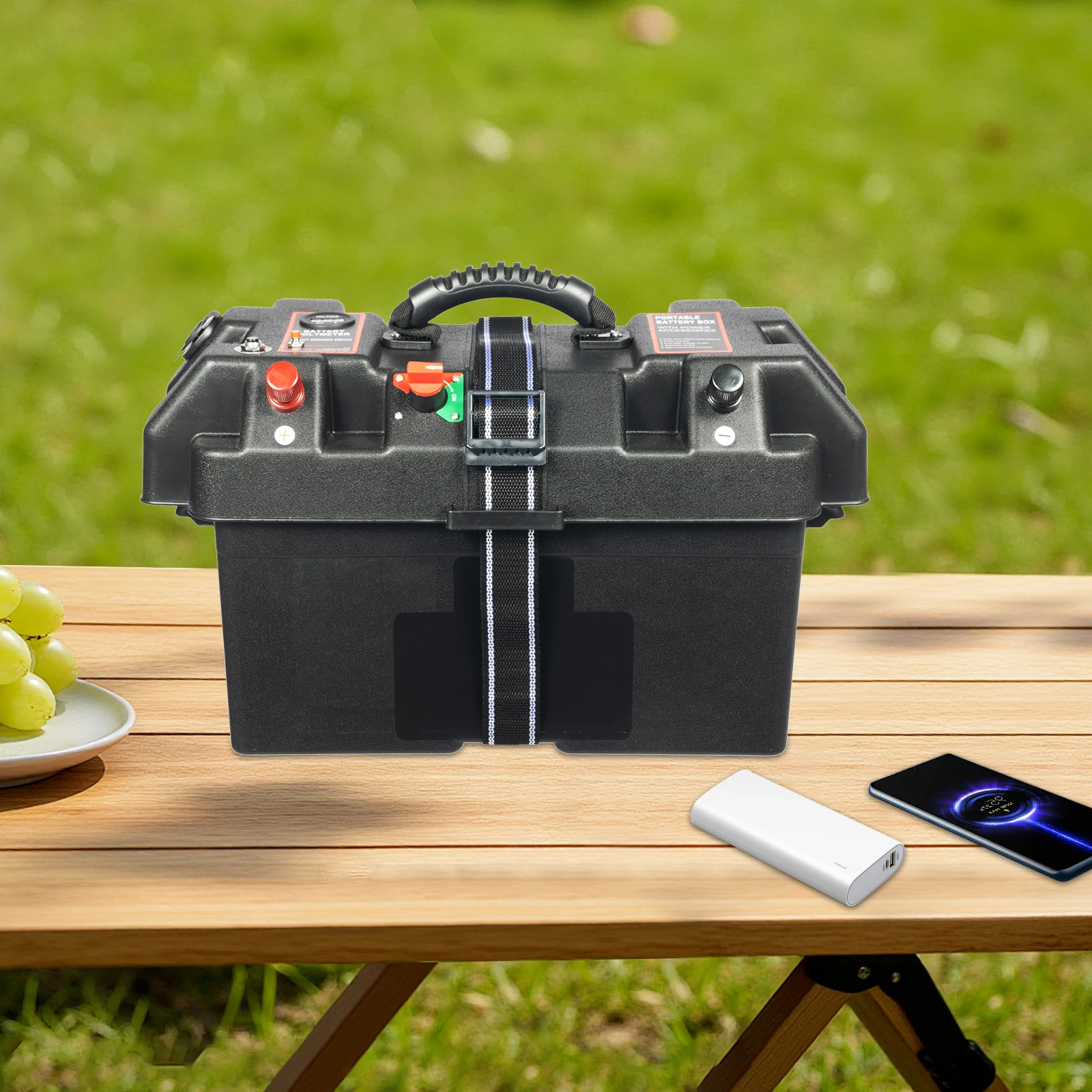 Motor Smart Batteriebox Dual USB, Multifunktionale Batteriebox mit Schnellanschluss & LED-Spannungsanzeige – Detail 5