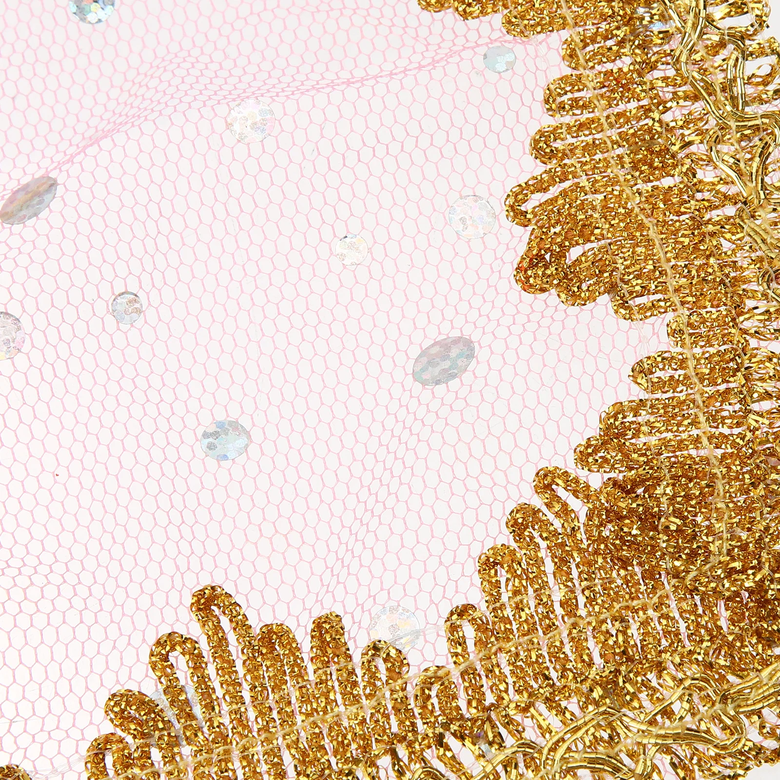 Buiksluier met pailletten verfraaid pure mesh, perfect voor toneelvoorstellingen, cosplay buikdanseres outfitaccessoire