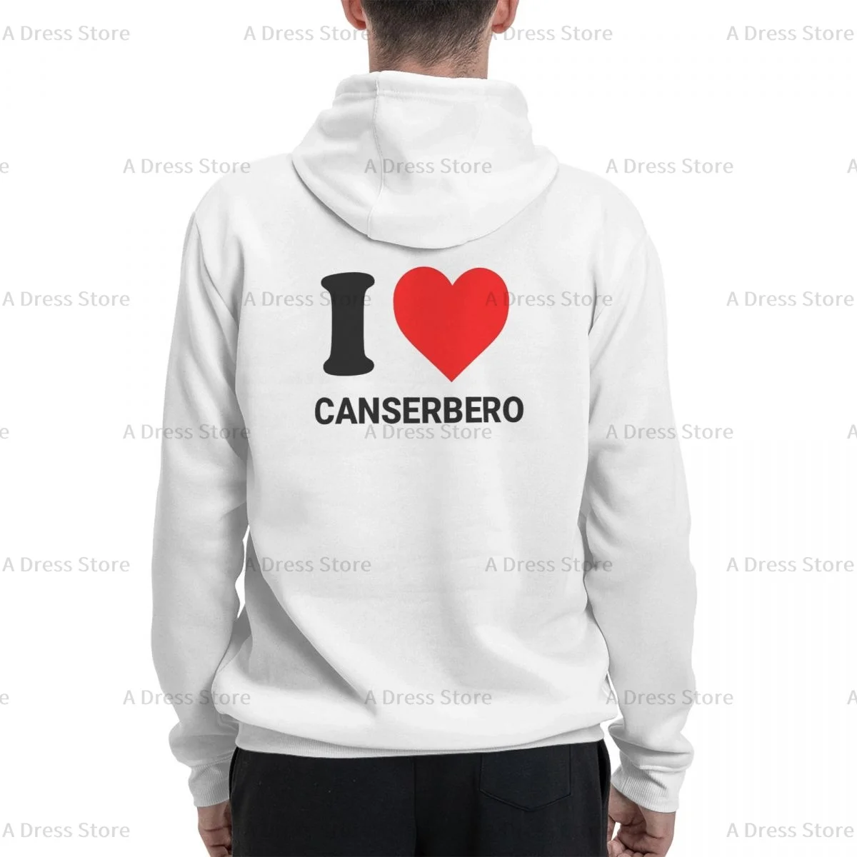 Canserbero Polyester Two sided Hot stamping printing Men's Sweater,Unisex Vintage Pullover Hooded