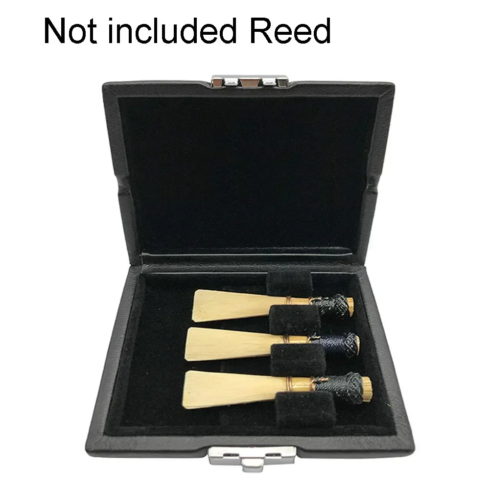 Durable Bassoon Reeds Case Storage Box For 3/6/12 Pieces Waterproof Anti-fall Black Wooden PU Music Instruments Accessories