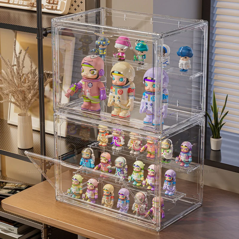 NEW Display Rack Transparent Ladder Handmade Anime Car Model Storage Box Jewelry Organizer for Blind Box Collection