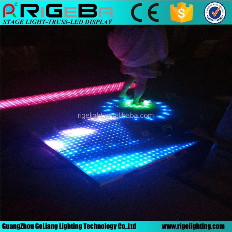 8x8 Pixels Interactive Portable Led Stage Dance Floor Disco Party Decoration Sensitive Reaction