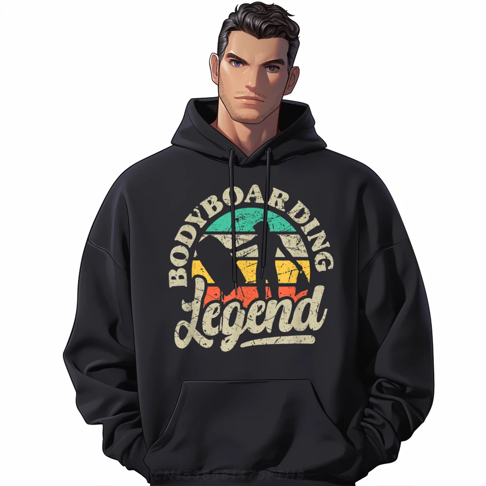 

Funky Woman Hoodies Bodyboarding Legend Bodyboarder Bodyboard Party Hoodies Retro Long Sleeve Printed On Sweatshirt Round Neck