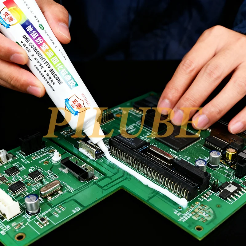AALOCTLTE WUQING 704 100ml Silicone Rubber Compound Waterproof High Temp Gel for Electronics Repair Insulation Board Sealing