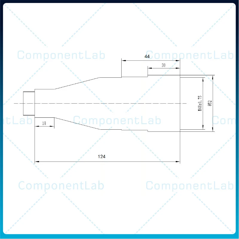 44mm Caliber Laser Beam Expander 6X 8X 12X 24X Multiple Laser Collimating Lens For Laser Equipment
