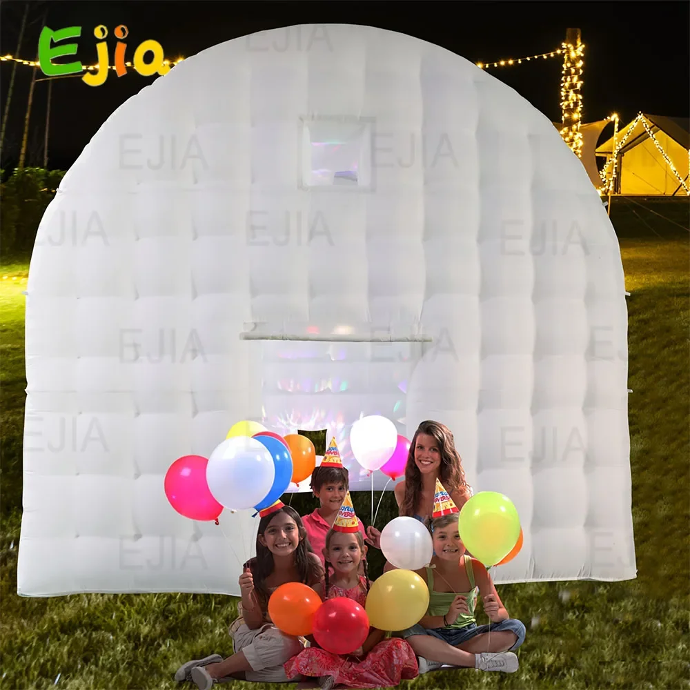 

4.5m Inflatable White Cube Tent House Portable Night Club Room Tent Disco Gazebo Tent for Commercial Events Advertising