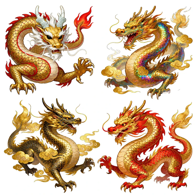 Three Ratels CFN113 majestic golden dragon wall sticker serves as a home decoration Personalized IPAD stickers car decal