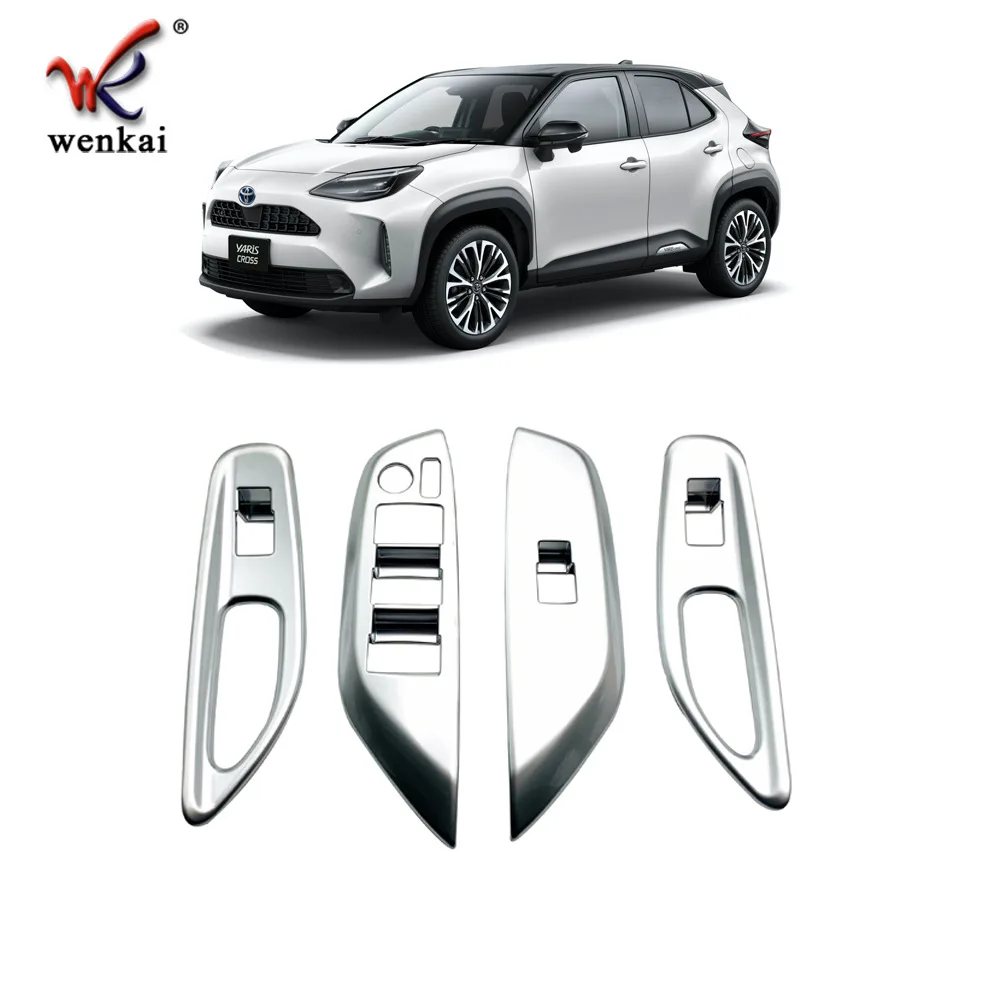 

Car Accessories FOR Toyota Yaris Cross 2021Special decorative frame for lifting button of window glass switch panel Car Stickers