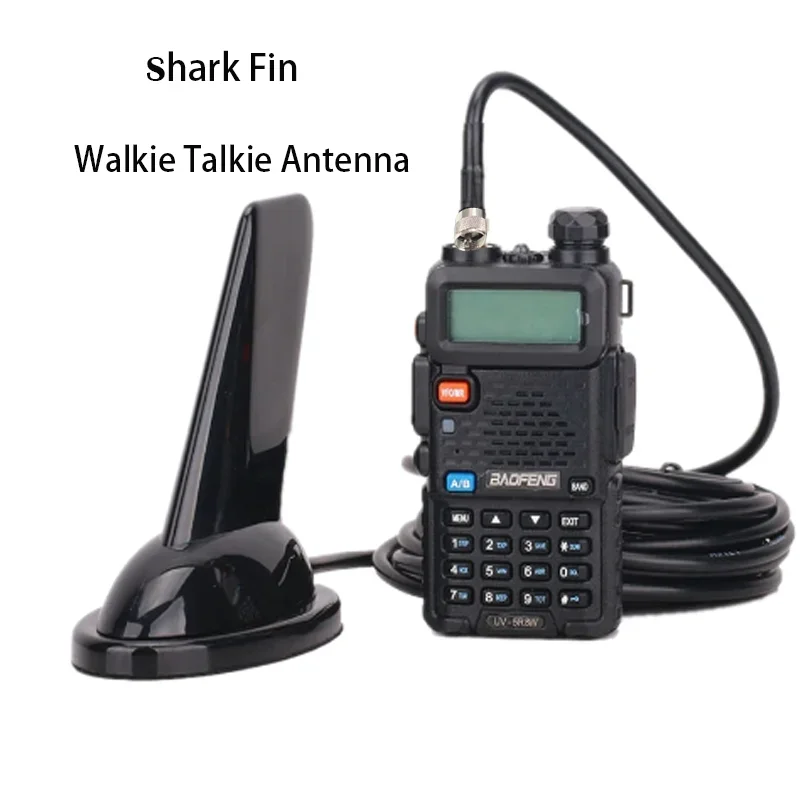 Radios Walkie Takie VHF UHF Antenna Shark Fin UV-5R/9R Magnet Base Antenna Car Handheld Radio Antenna