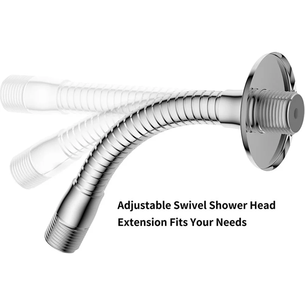 For Perfect Shower Experience Adjustable Shower Head Plumbing Connection Tarnish-Free Material Angle Adjustment Feature