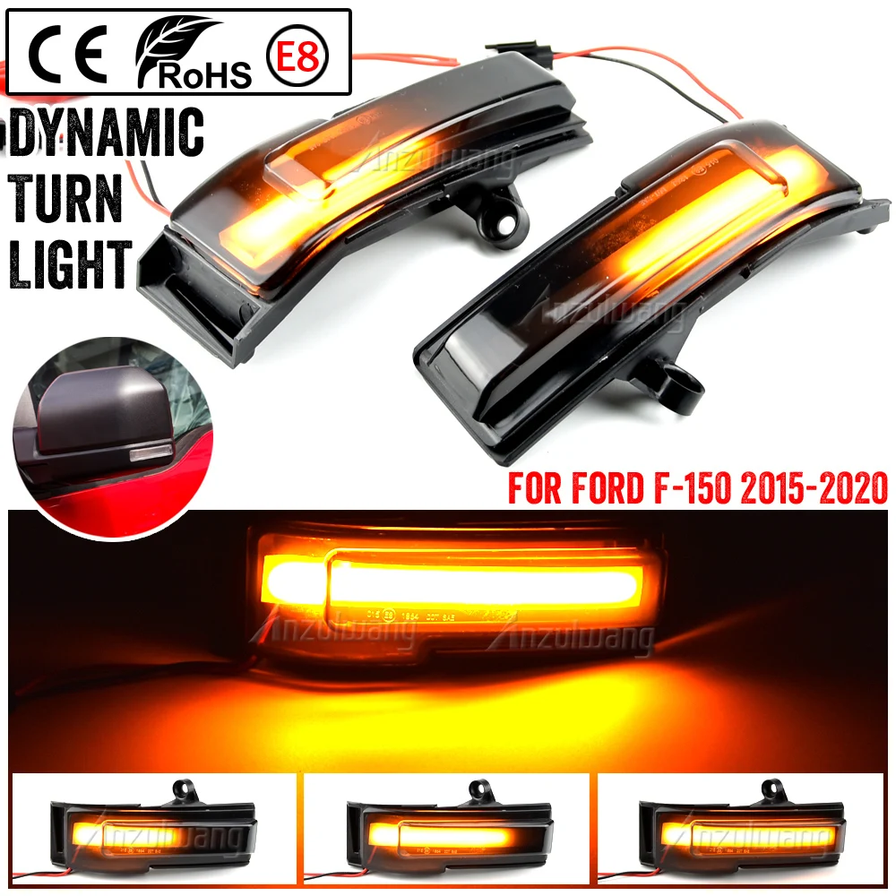 

Fit For Ford F150 2015-2020 LED Side Fender Dynamic Turn Signal Light Marker Lamp