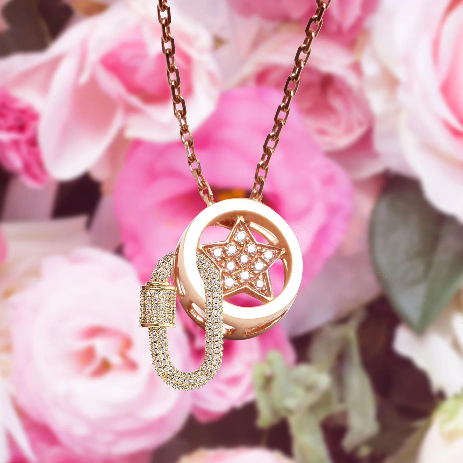 

DIY Necklace Clasp Jewelry Connector Durable Small Size Lightweight Fade Resistant Professional Charm Necklaces Buckle