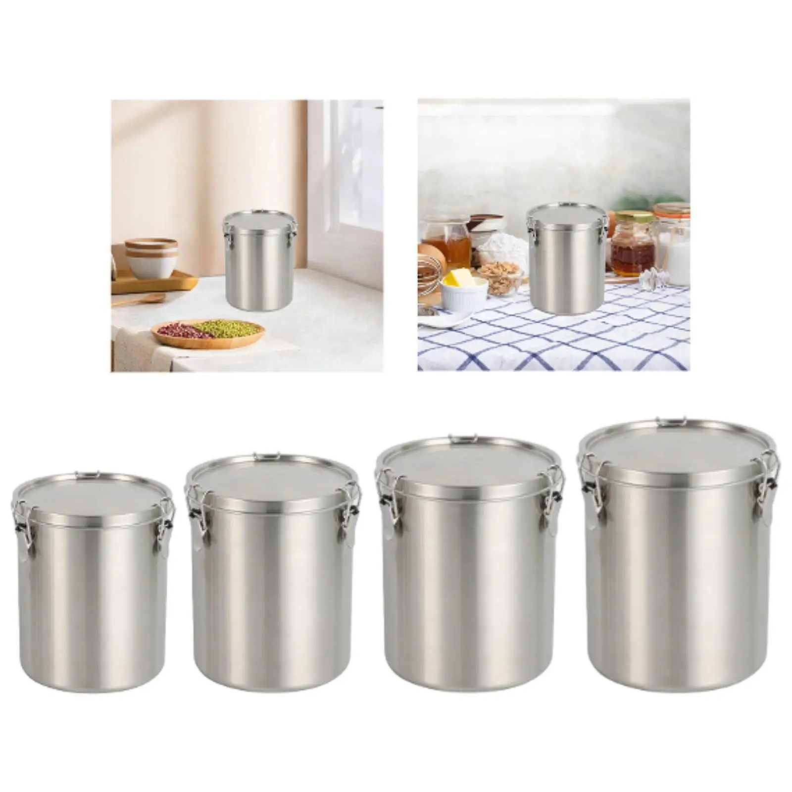 Coffee Canister Vacuum Storage Multi Functional Utensils Airtight Tea Sugar Canister for Candy Cereal Sugar Nuts Loose Leaf Tea