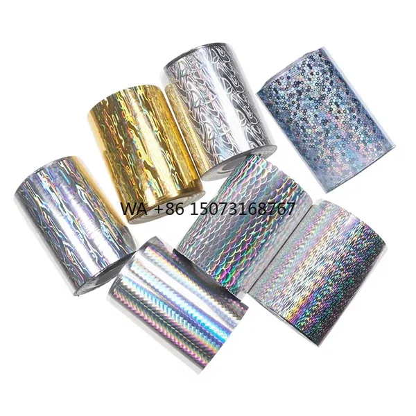 

8cm*120m/Roll Holographic Paper Layer Non Glue Backing Fish Lure Material for Metal Jigs Spoons Hard Lure