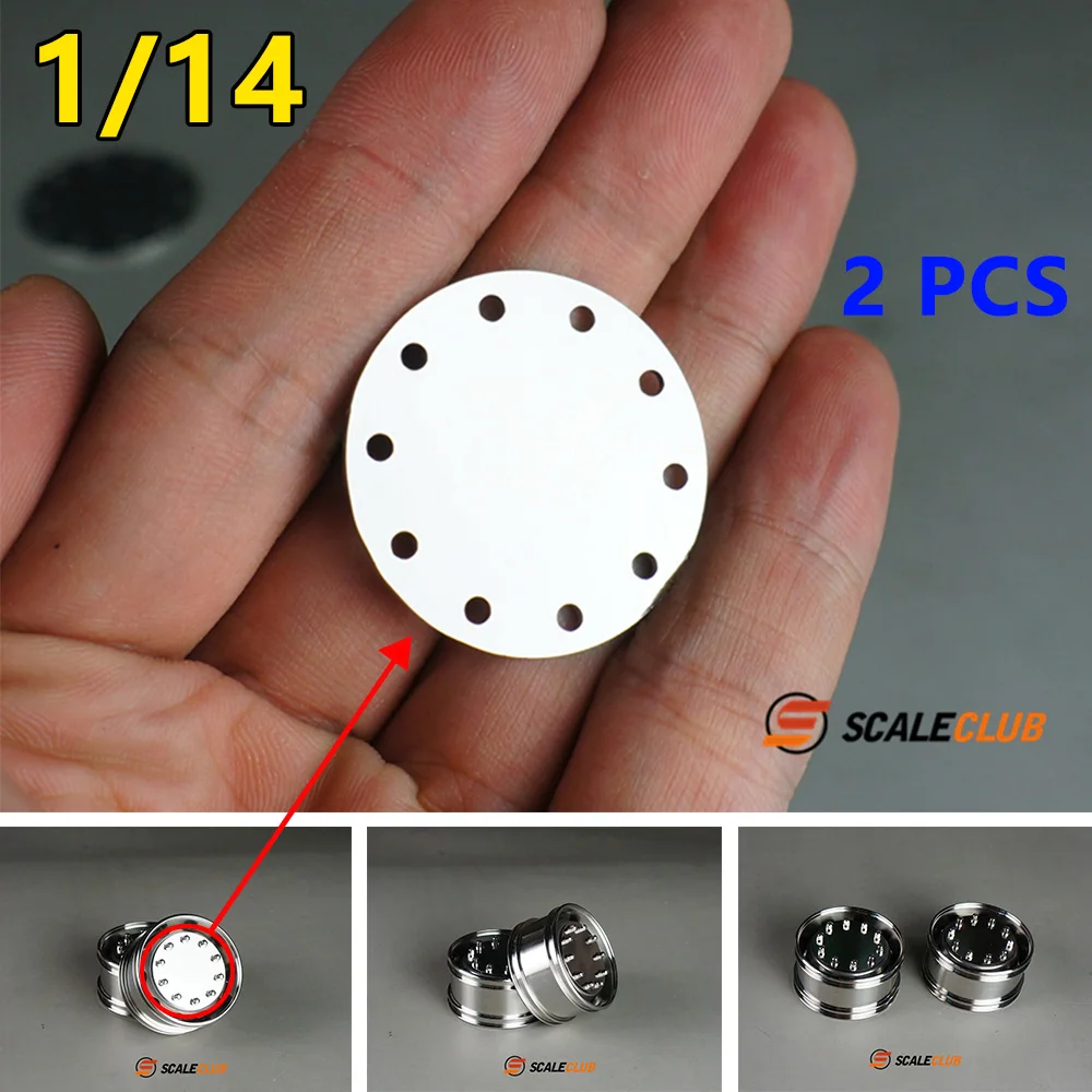 SCALECLUB 1 Pair European Style Mirror Wheel Covers for Tamiya 1/14 RC Tractor Truck Model Toy Upgrade Modification Parts