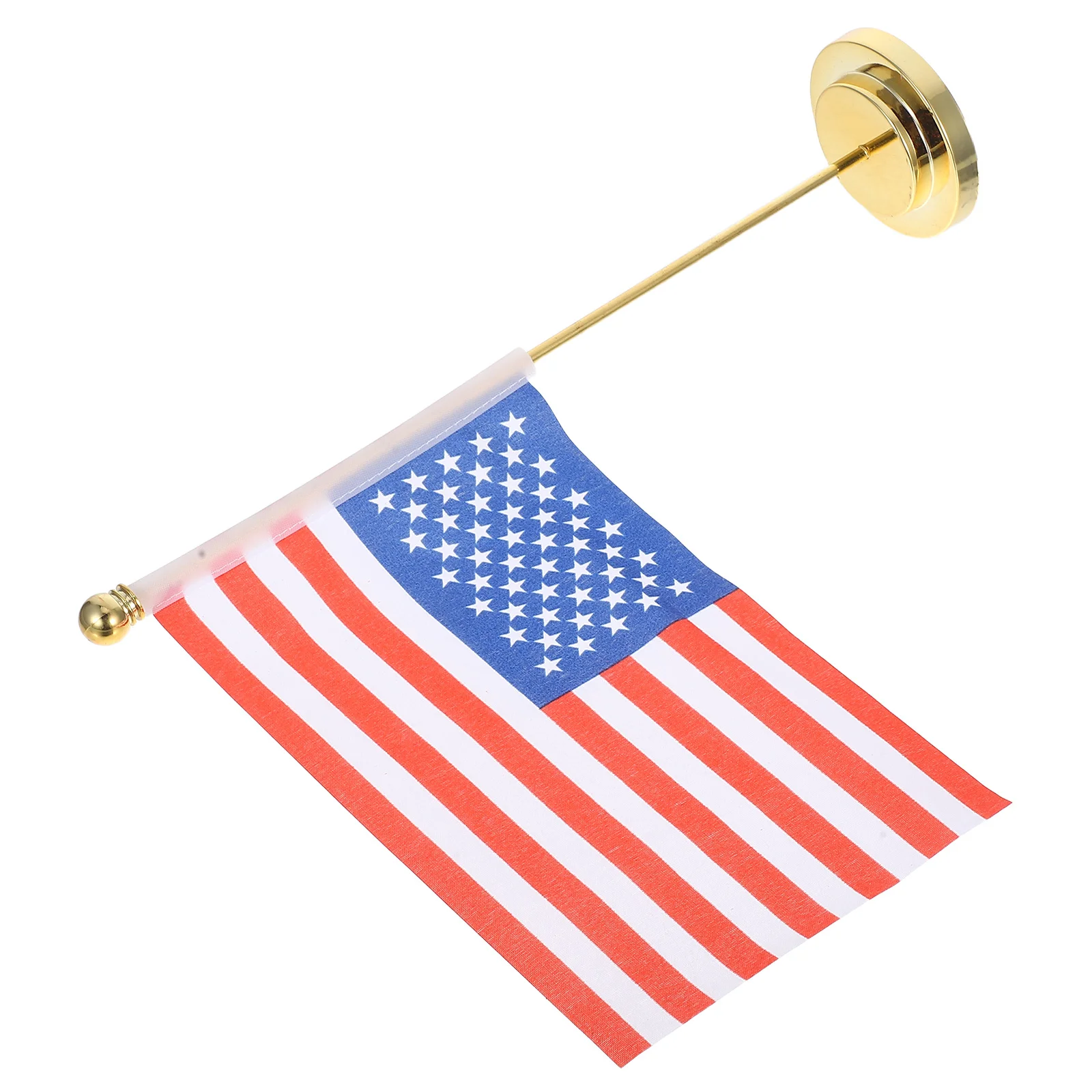 

American Desk Flag Mini Usa Table Stand Iron Base Patriotic Desktop Ornament Office Home Table Flag Decoration