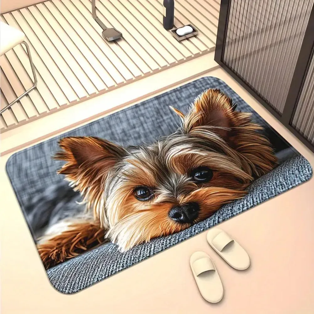 

Wear-resistant Cartoon Animal Bathroom Mat Anti Slip Soft Cat Floor Mat Decoration Dog Cat Absorbent Mat Laundry Room