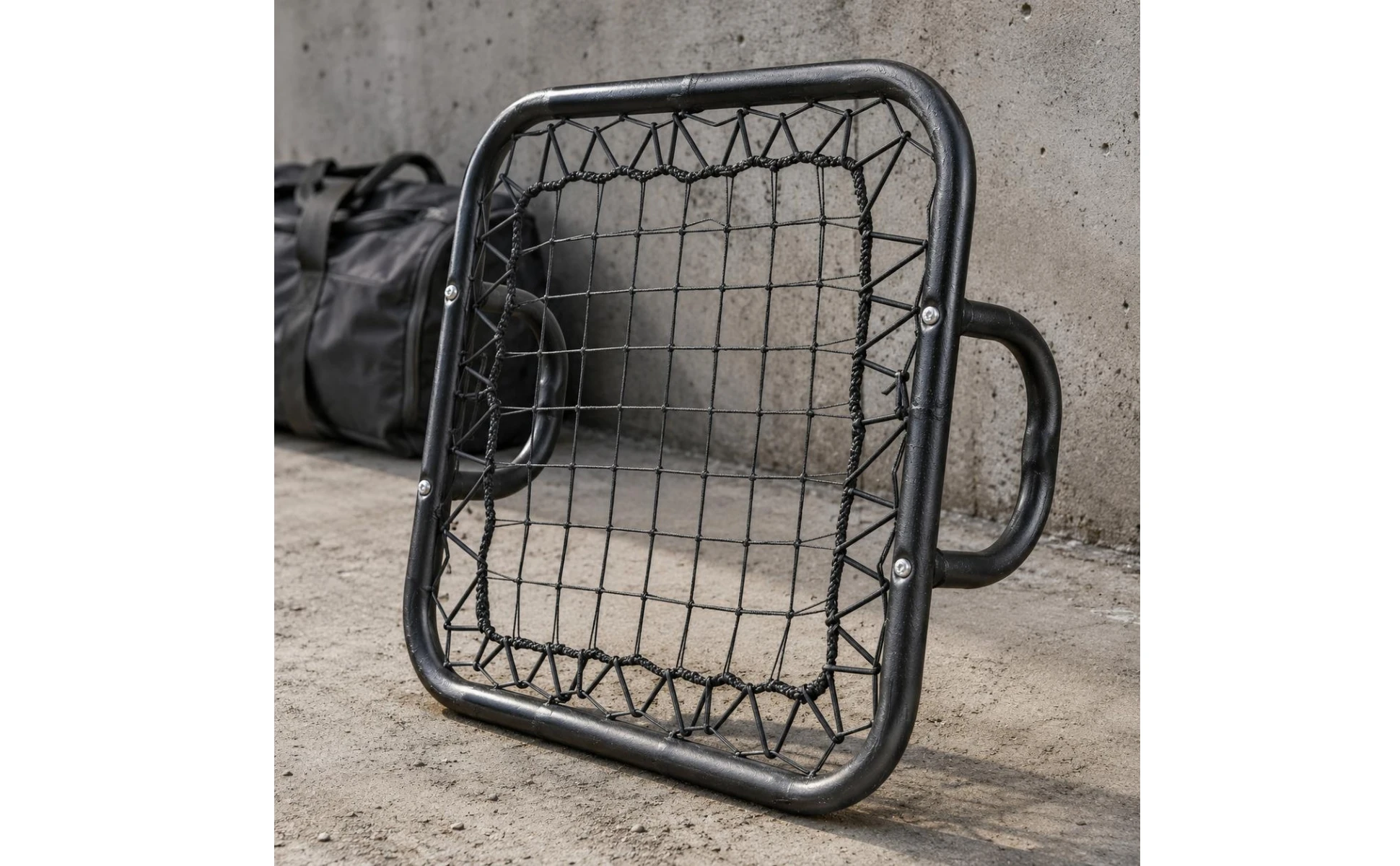 Portable Soccer Rebounder Net with Two-handle Design for Goalkeeper Reaction Training and Fast Rebounds at Home or Field Portable Soccer Rebounder Net with Two-handle Design for Goalkeeper Reaction Training and Fast Rebounds at Home or Field