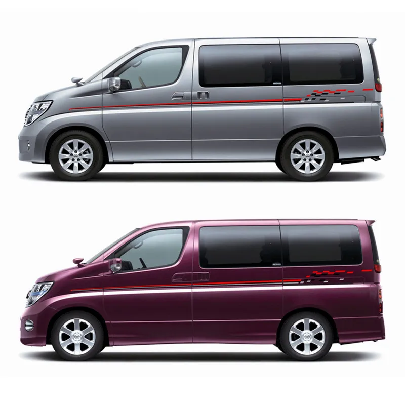 Car Stickers NISMO INSPIRED R-TUNE BODY STRIPE DECAL For NISSAN ELGRAND E51 sports Vinyl decals