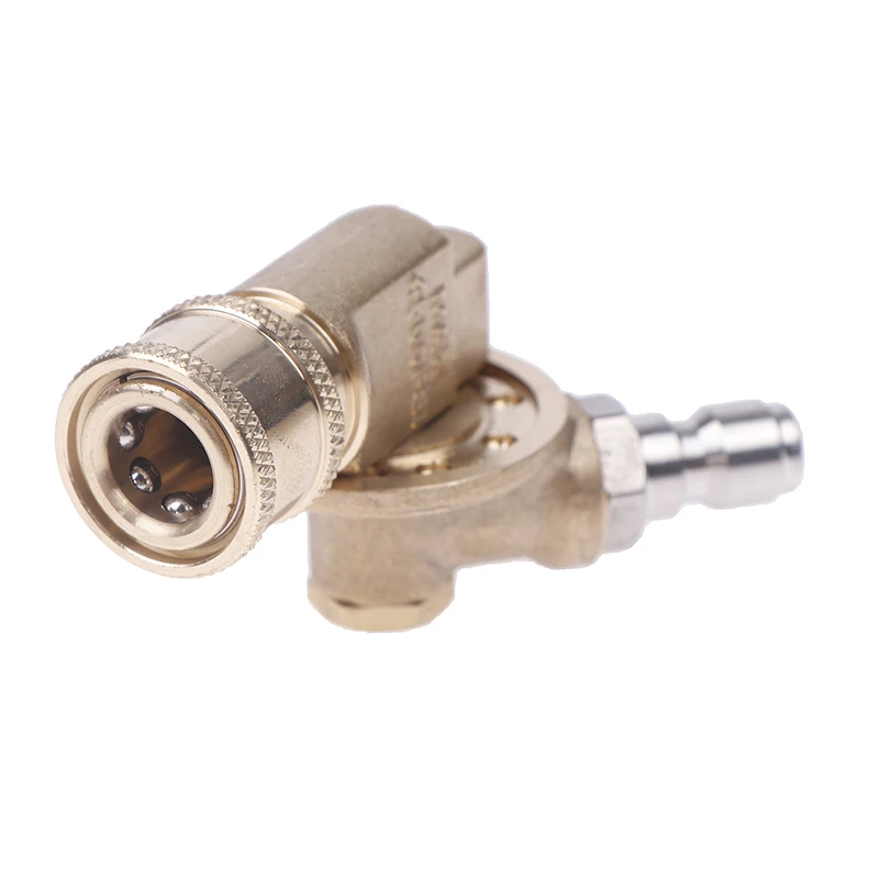 

4500 PSI Pivoting Coupler With 1/4" Quick Connection Adjustable Nozzle High Pressure Washer Attachment Adaptor For Car Cleaning