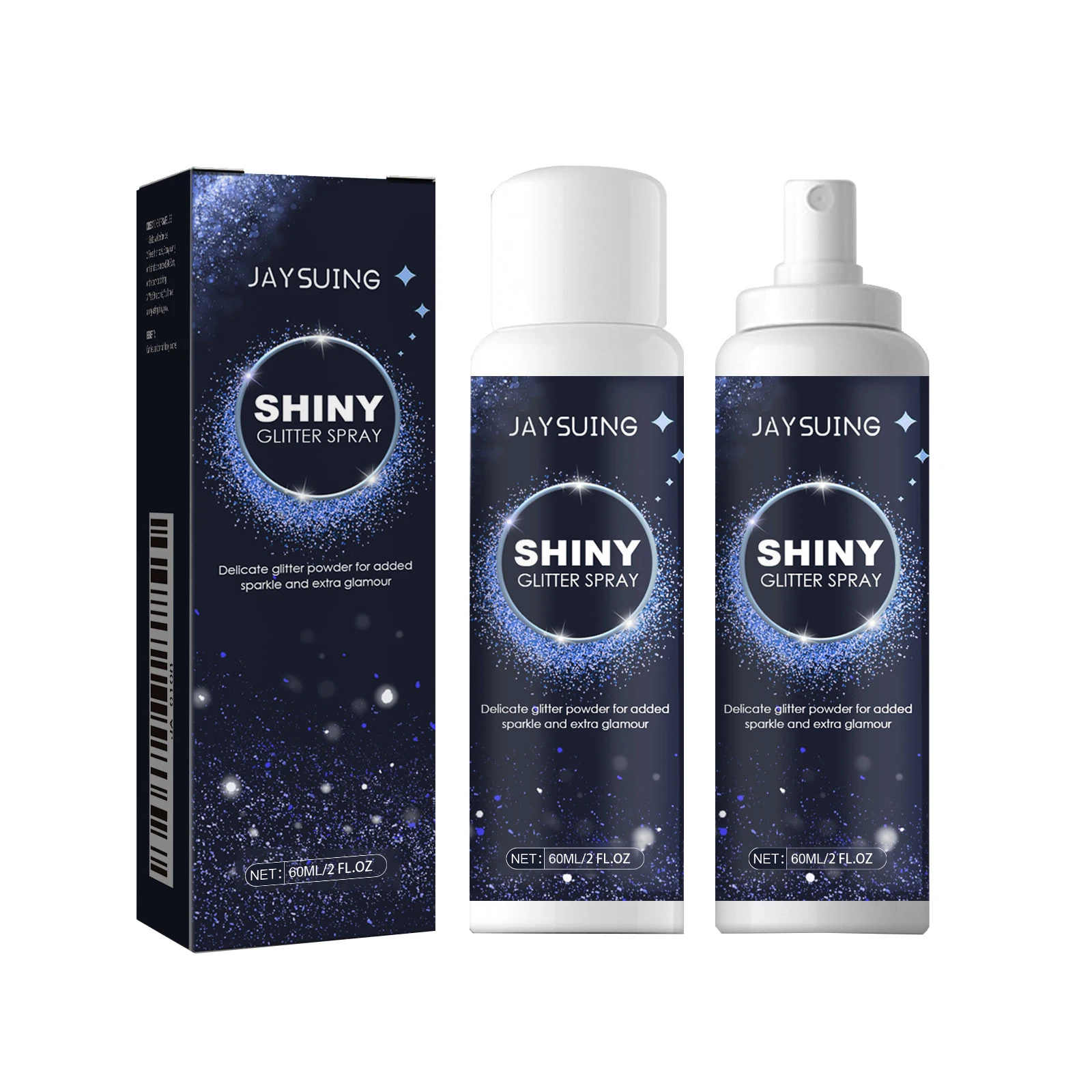 Radiant Silver Glitter Spray - Instant Holographic Highlight for Hair & Body - Sparkling Shimmer Makeup for Parties