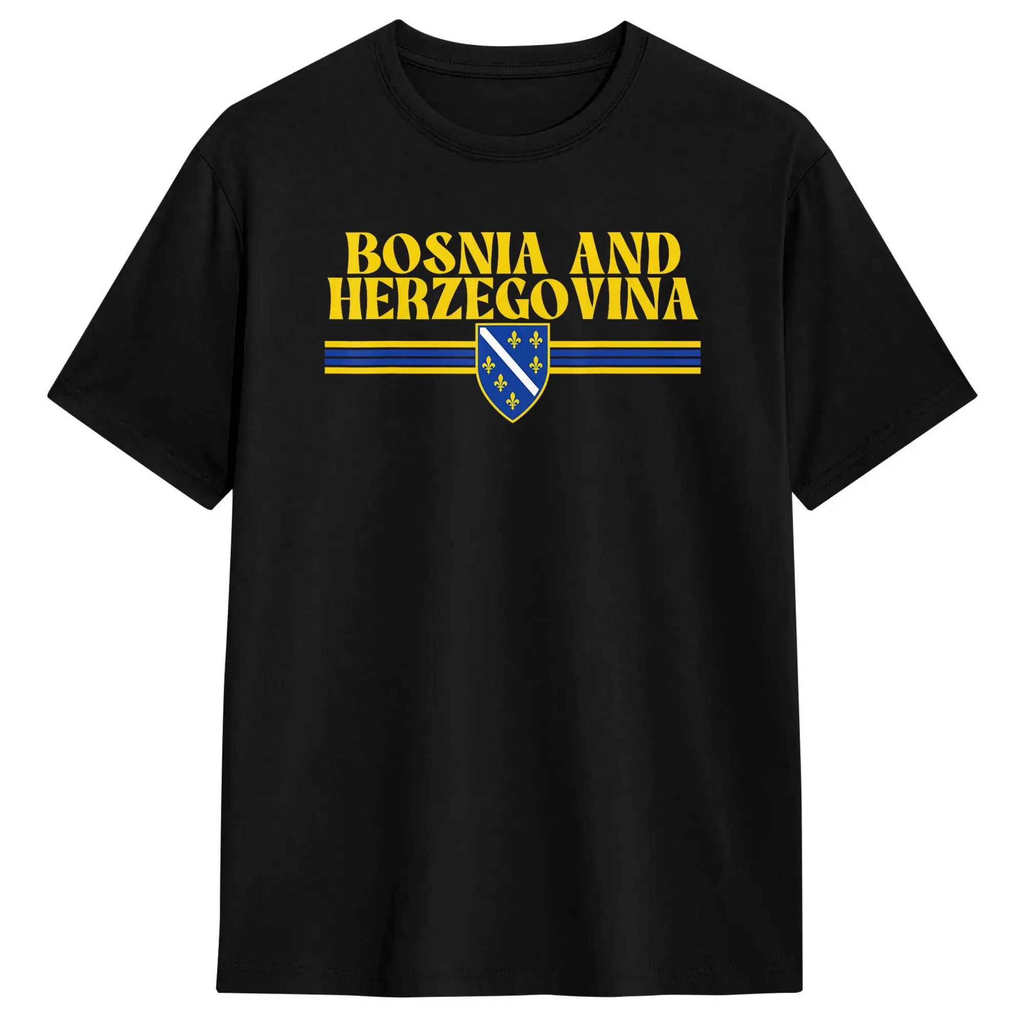 Bosnia and Herzegovina Bosnian Shield T-Shirt Summer  Cotton T-Shirts For Men's Trendy Cool Design Tee Shirt Short Sleeves Tees