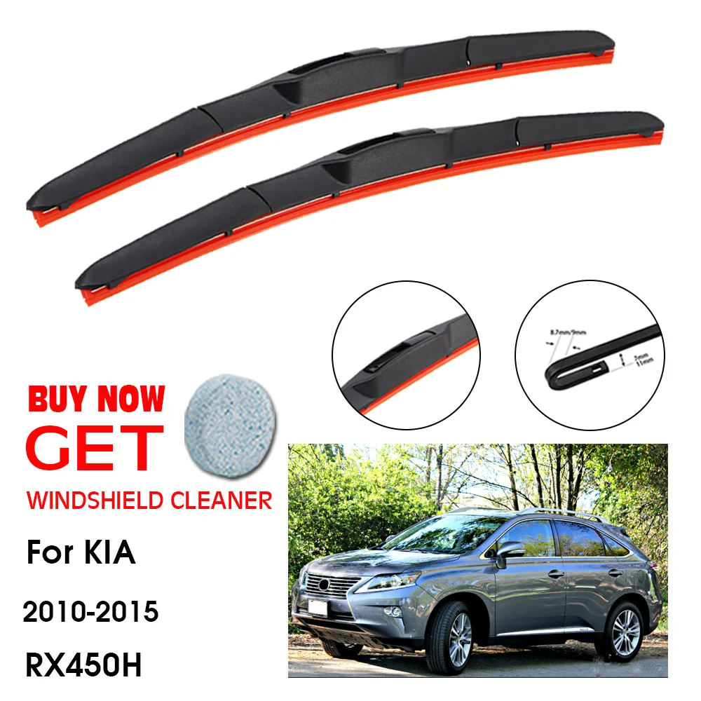 

Car Wiper For Lexus RX450H 26"+22" 2010-2015 Front Window Washer Windscreen Windshield Silica Gel Wiper Blades Accessorie