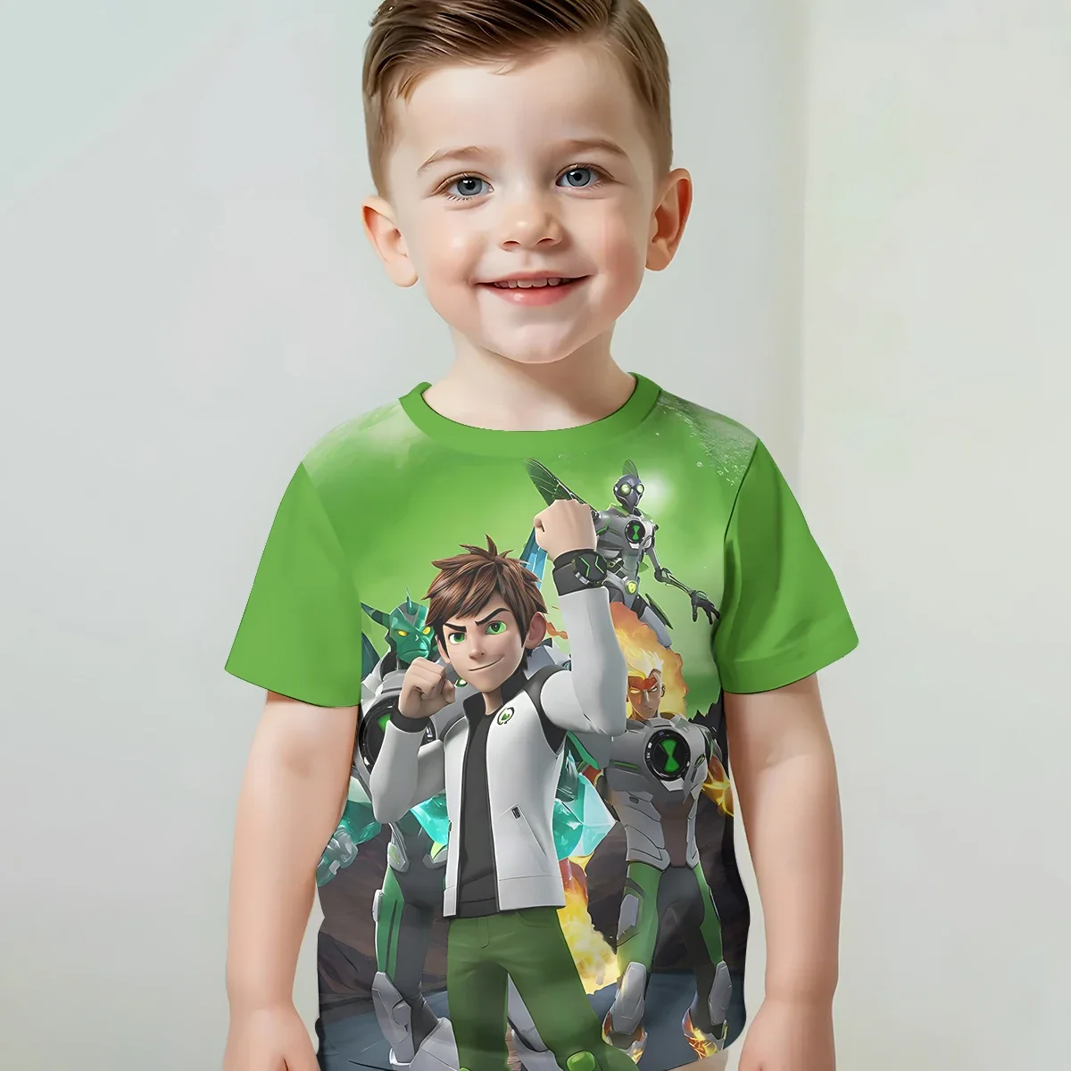 ثلاثية الأبعاد طباعة ملابس الطفل 5 إلى 14 سنة الذكور الملابس في الهواء الطلق لطيف أنيمي B-Ben 10 الأطفال صبي فتاة الطفل تي شيرت قميص حريمي