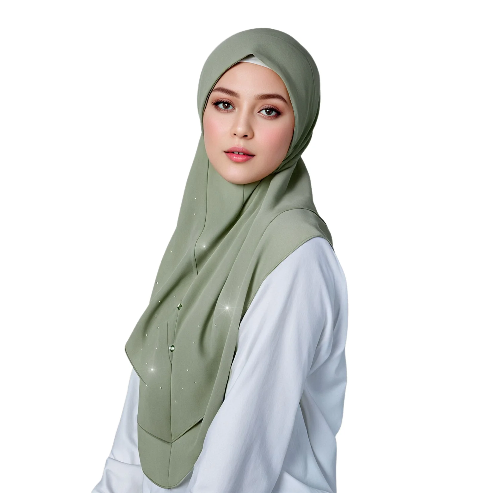 

Шифоновый мусульманский мгновенный хиджаб, женский хиджаб с бриллиантами, химиотерапевтическая шапка, исламский шарф, тюрбан, повязка на голову, шаль, платок, повязка на голову, Turbante Mujer